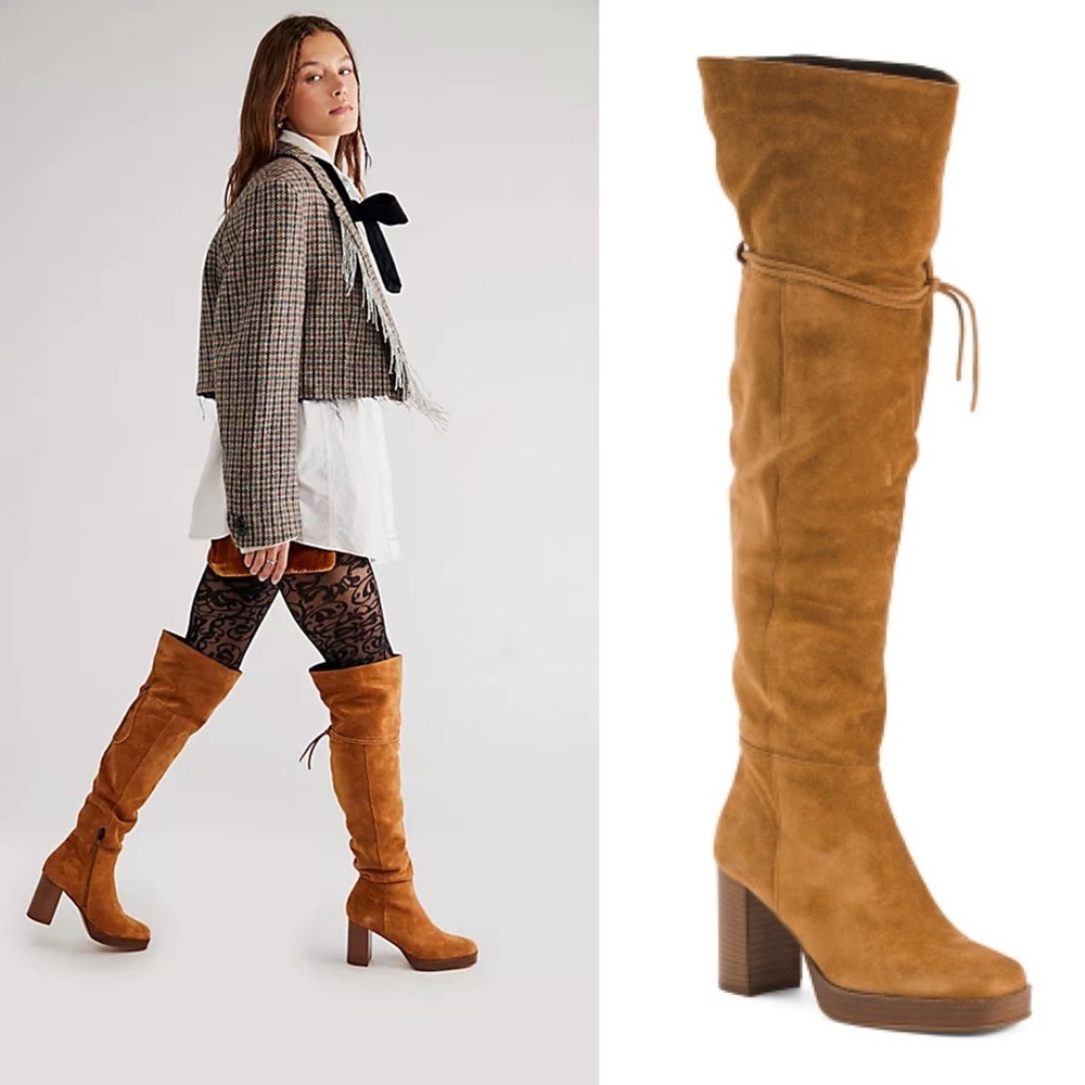 FREE PEOPLE OTK Leather Boots